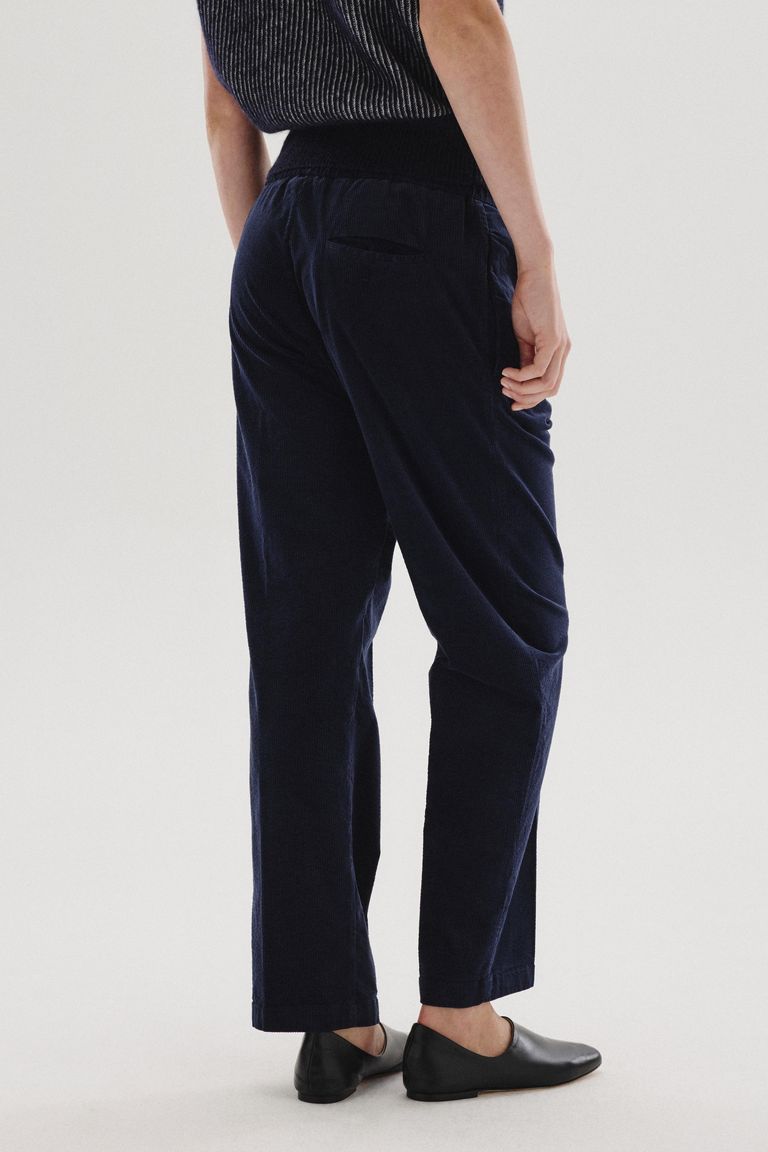 Pantalon de jogging en velours côtelé bleu foncé