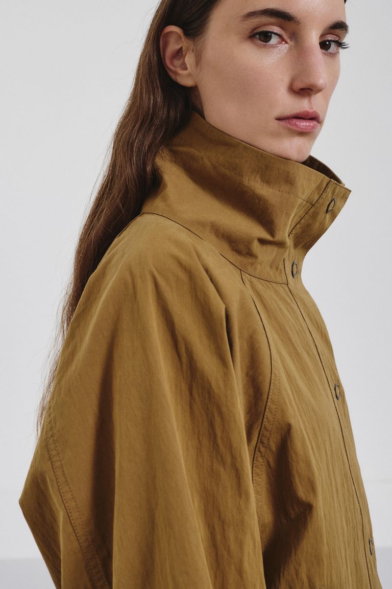 Technical cotton caban jacket