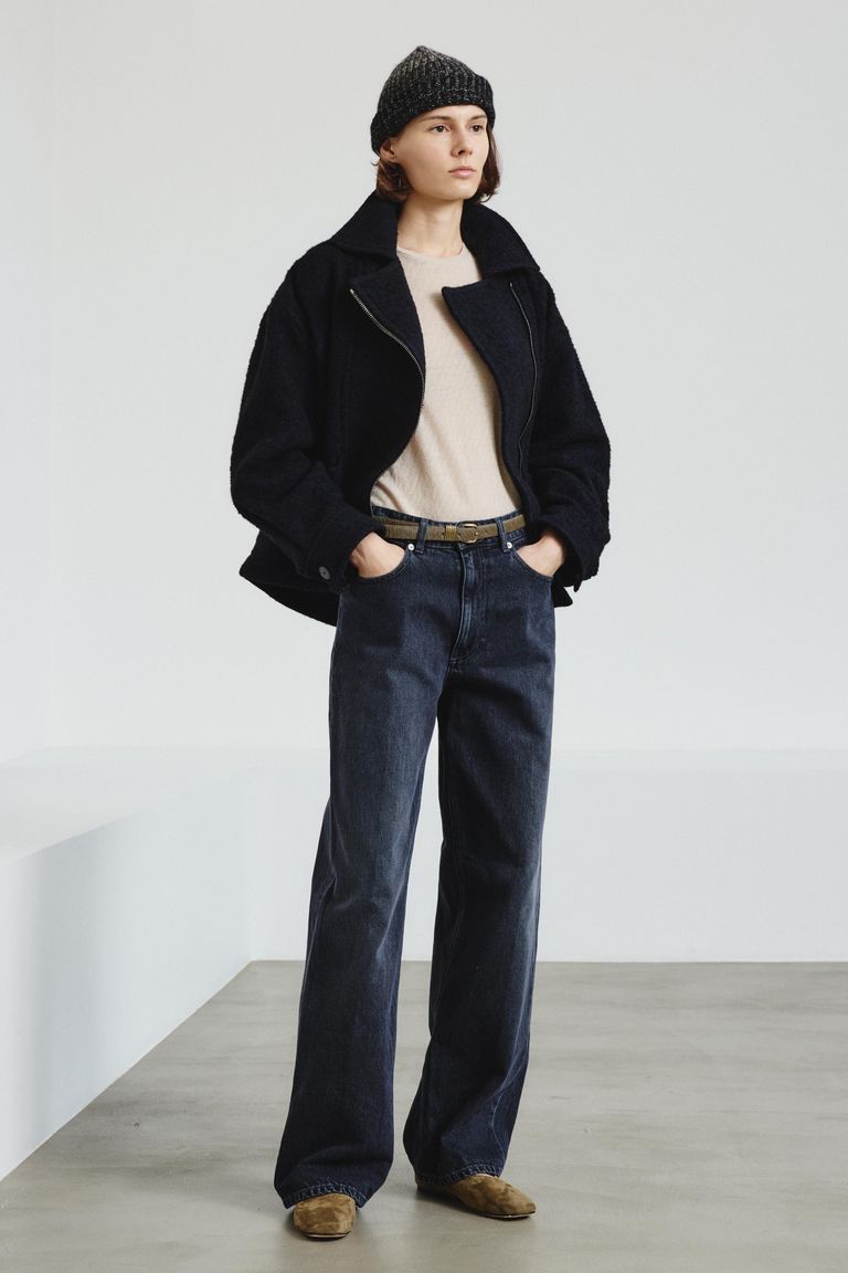 Pantalone cinque tasche in denim nero