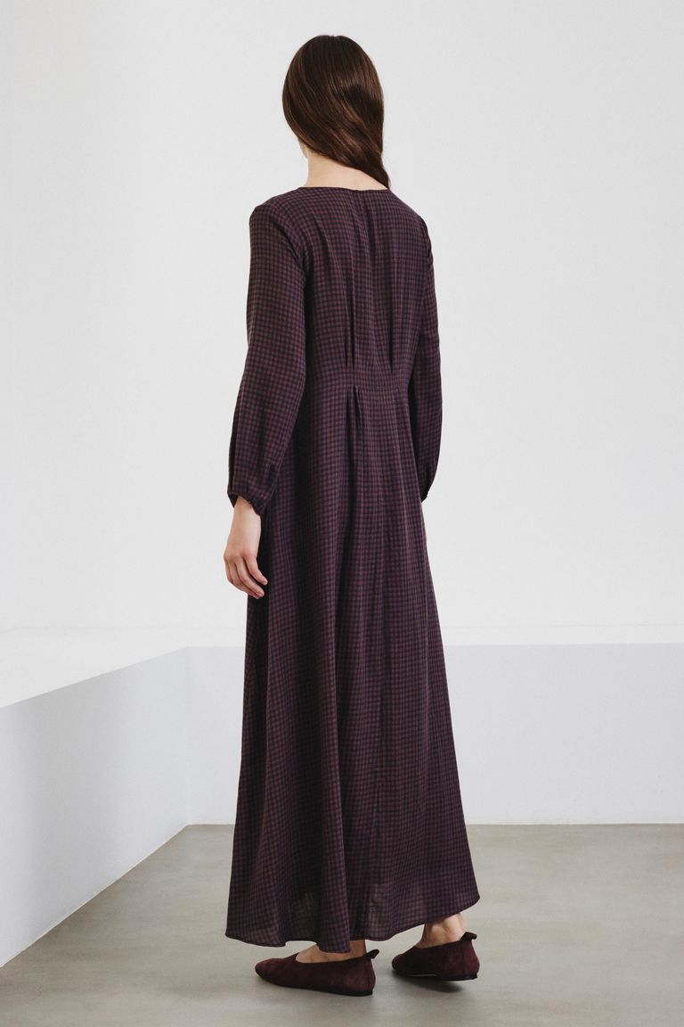 Robe en flanelle à motif Vichy