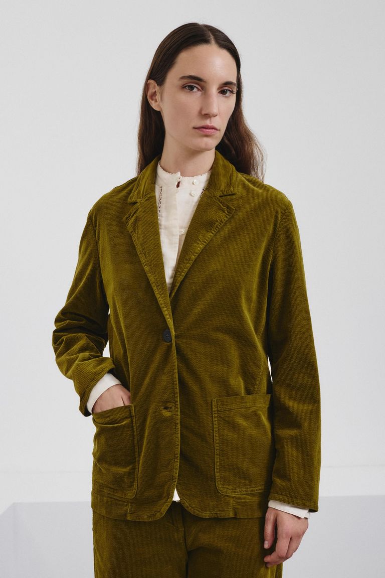 Micro-corduroy jacket avocado