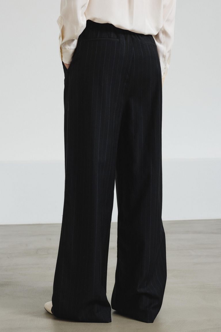 Pinstriped trousers