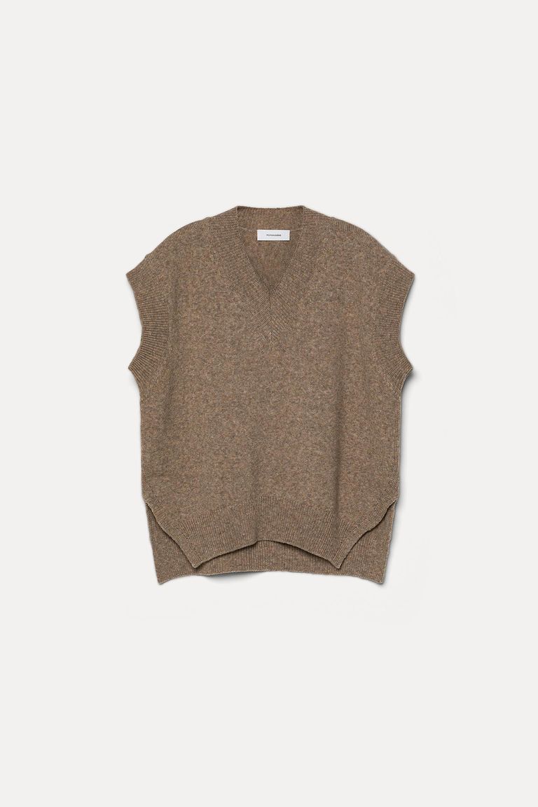 Vest in felted merino wool