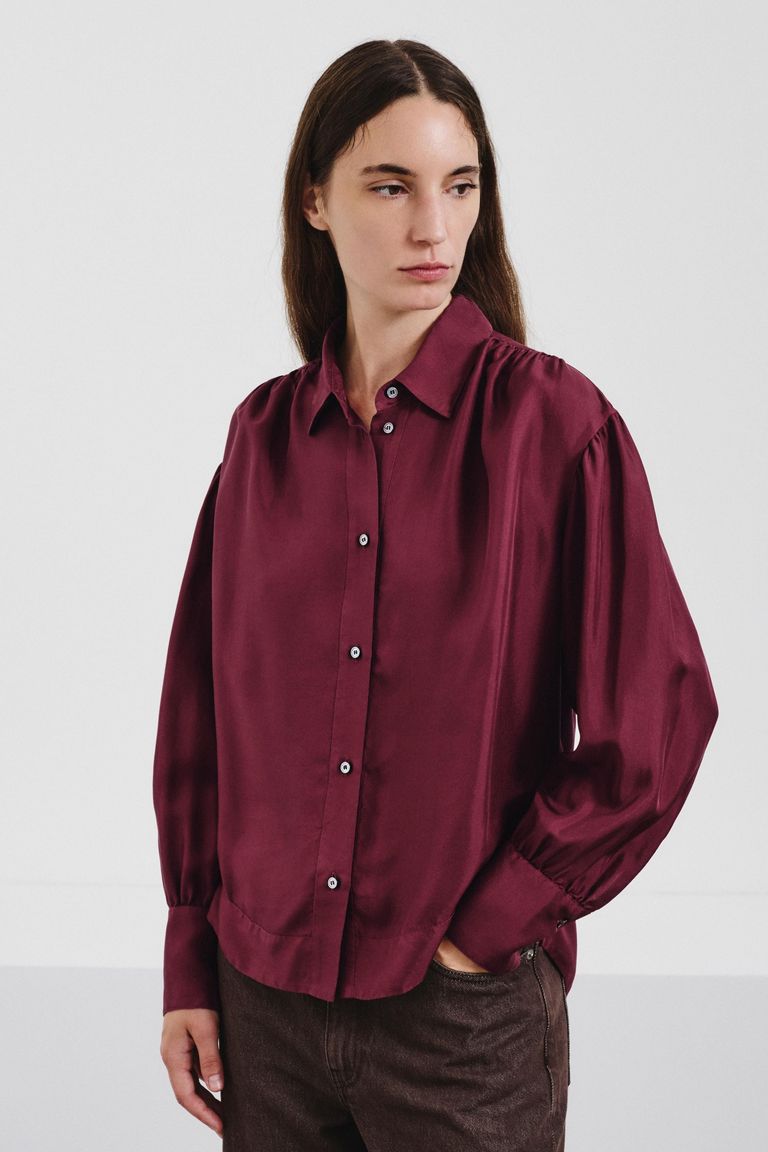 Silk twill shirt