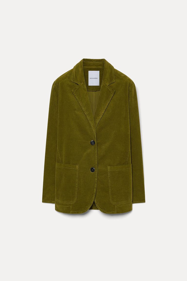 Micro-corduroy jacket avocado