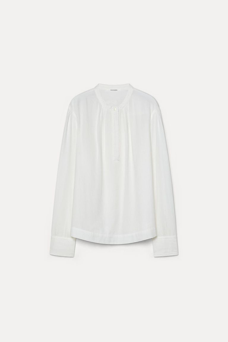 Structured gauze polo shirt