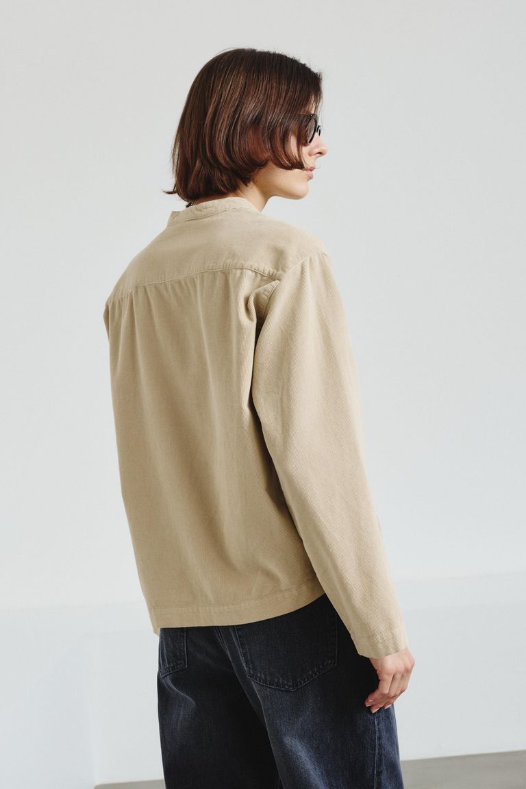 Fine-wale corduroy shirt