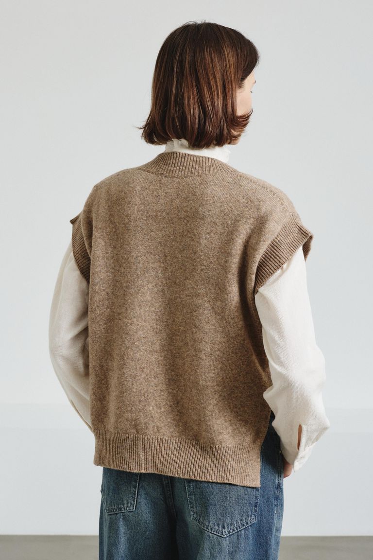 Vest in felted merino wool