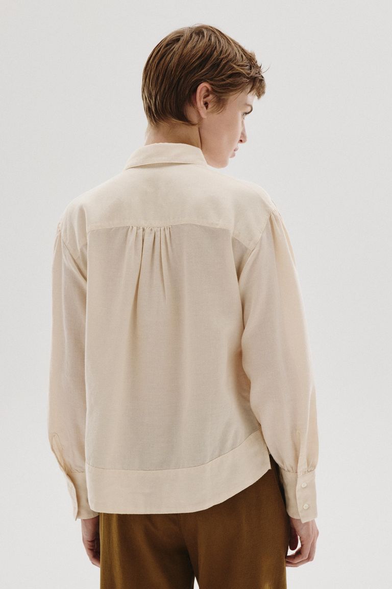Chemise en micro-armure de coton et laine