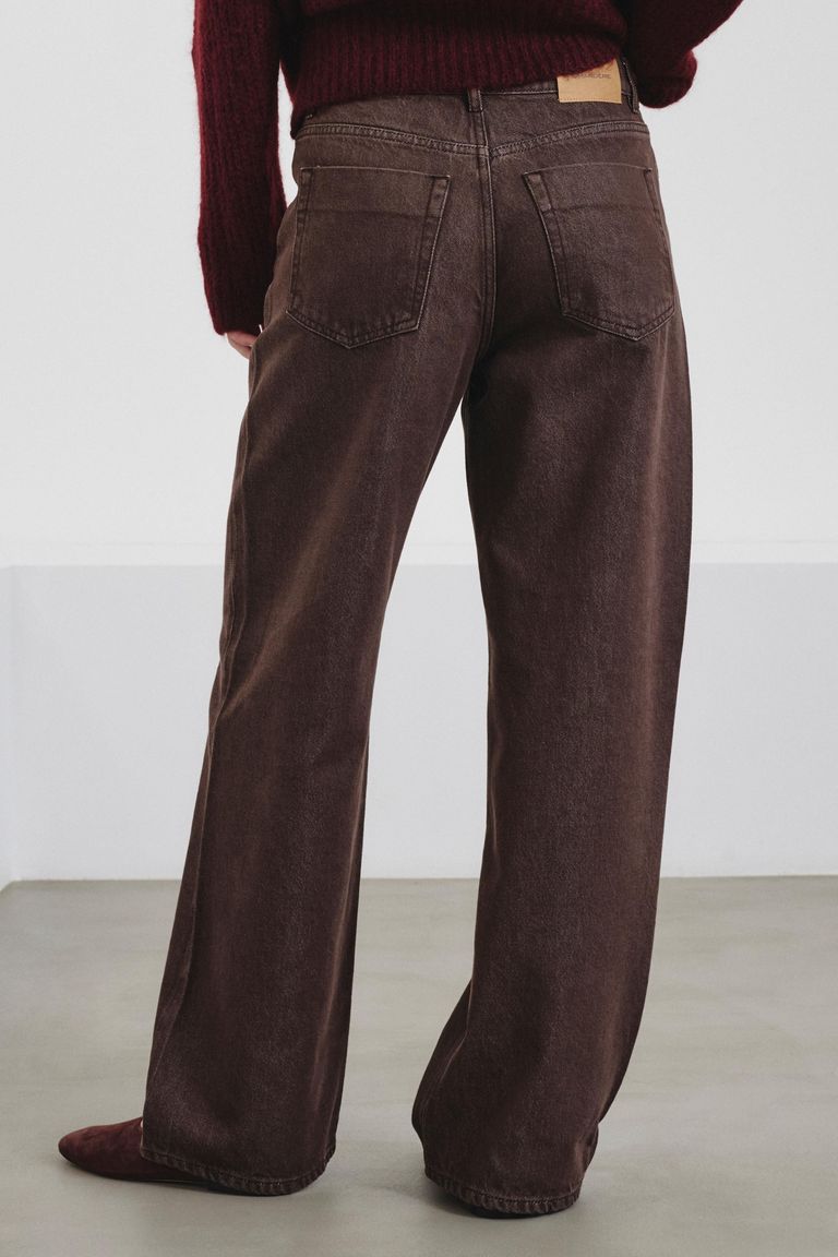 Relaxed-fit 5-pocket trousers in washed cotton-lyocell bull