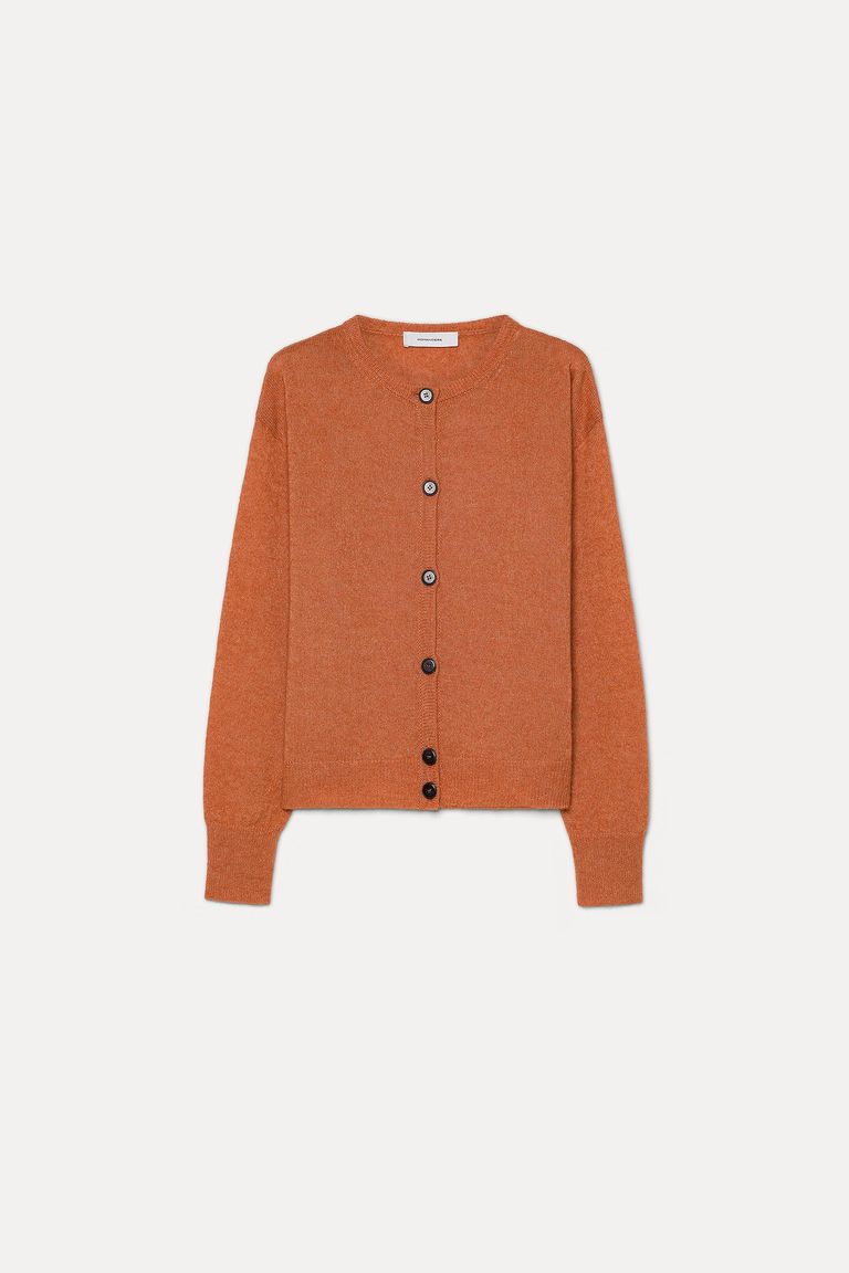 Cotton and alpaca knit cardigan