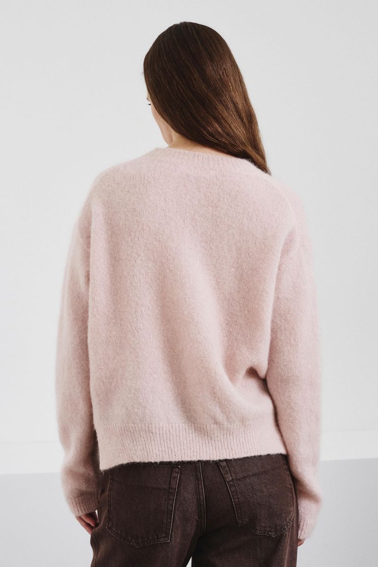 Pull col rond en mohair