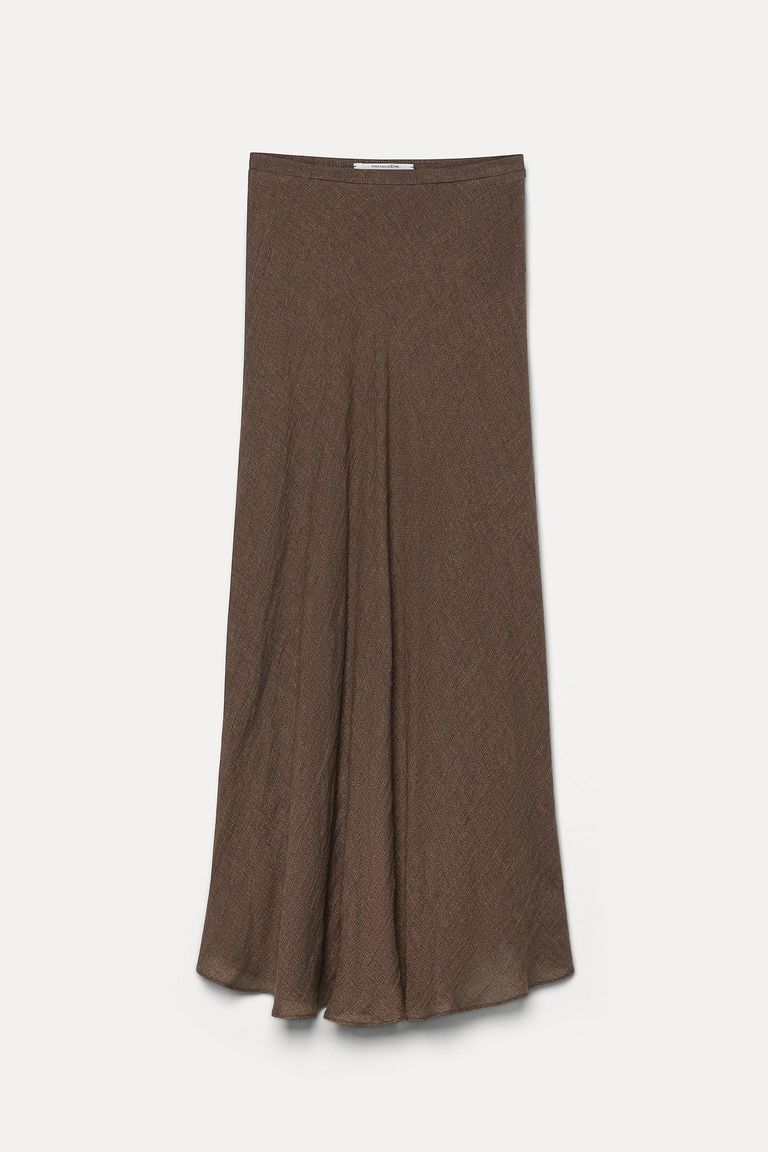 Linen and cotton gauze skirt