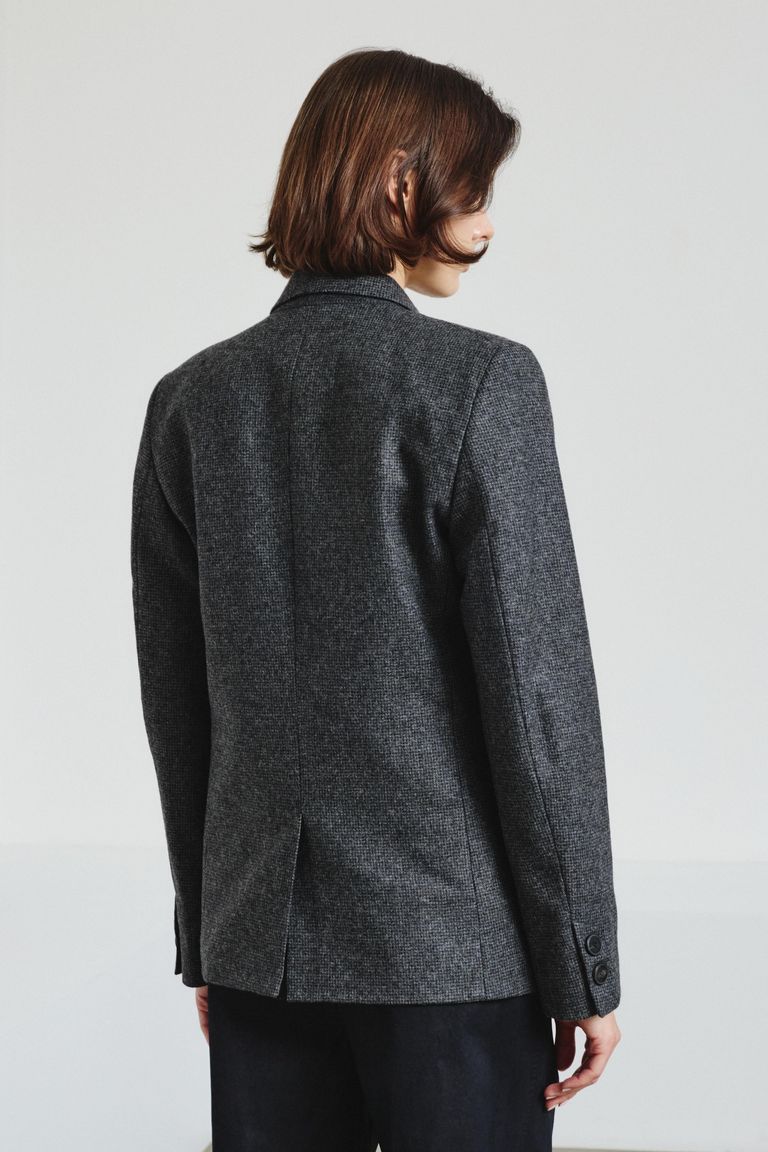 Micro houndstooth jacket