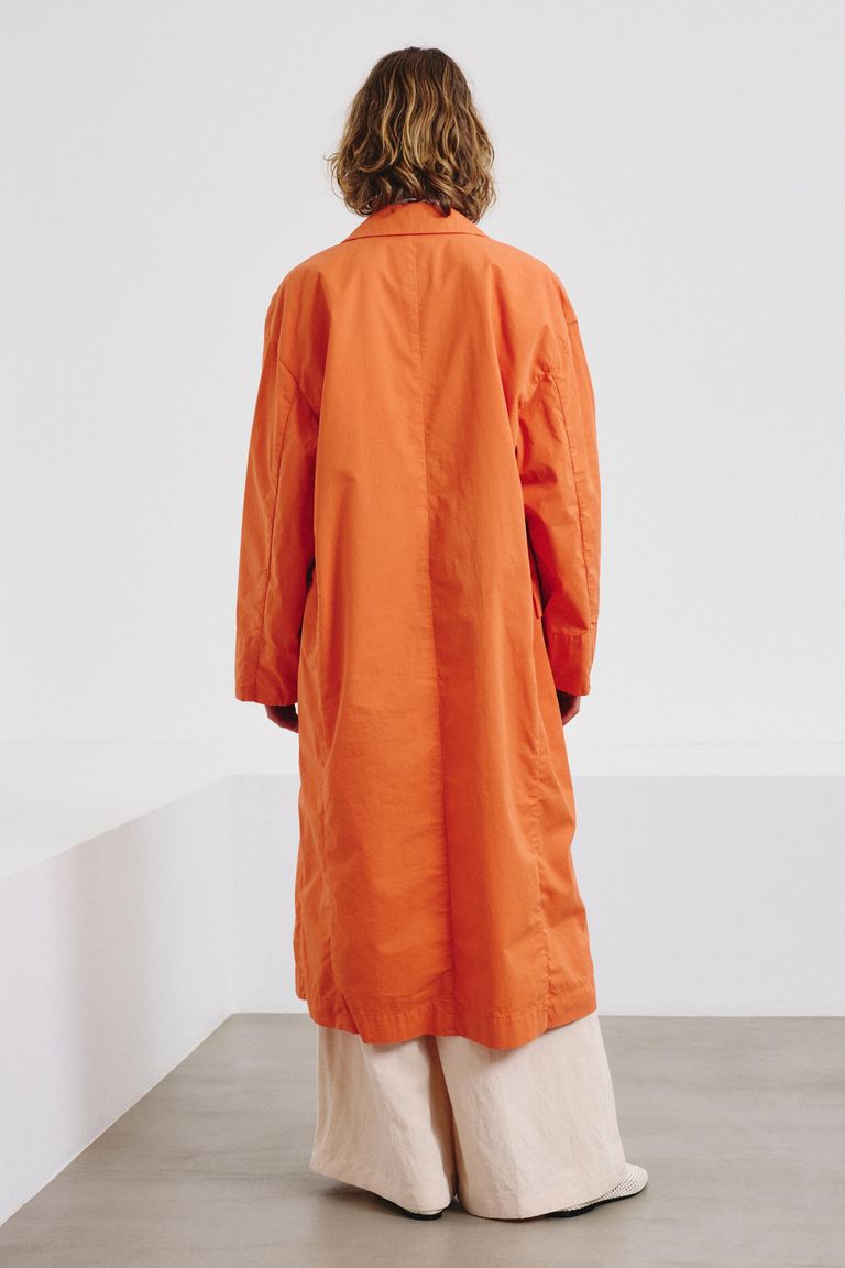 Cotton gabardine coat