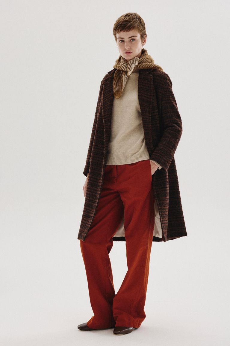 Maglione a collo alto in maglia rasata di lana e cashmere