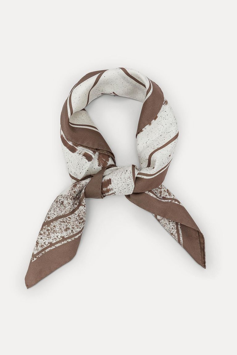 Foulard in twill di seta stampato