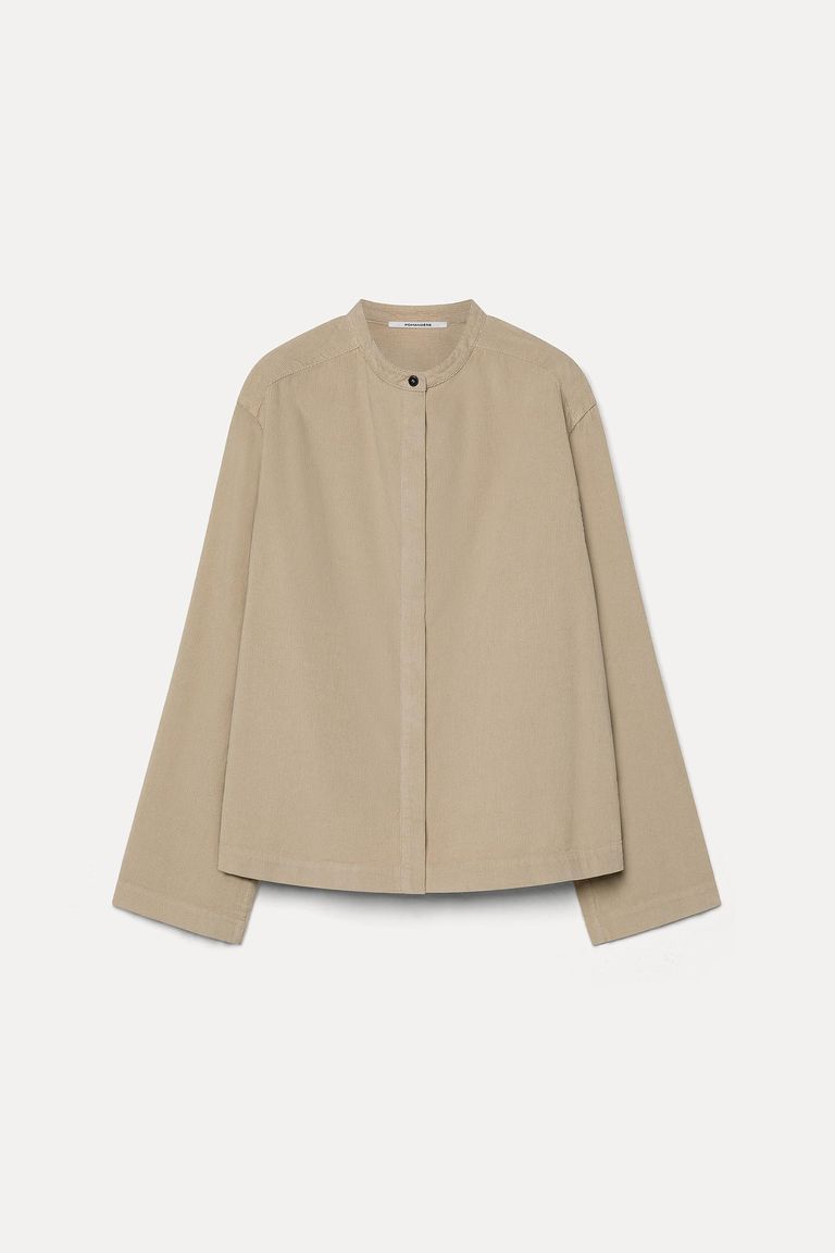 Fine-wale corduroy shirt