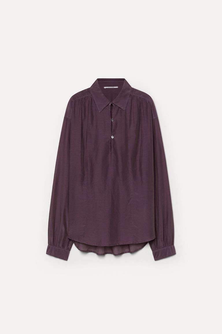 Cotton and silk muslin shirt