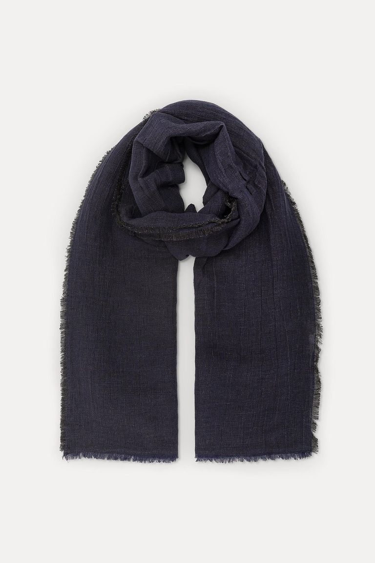 Cotton and linen gauze scarf