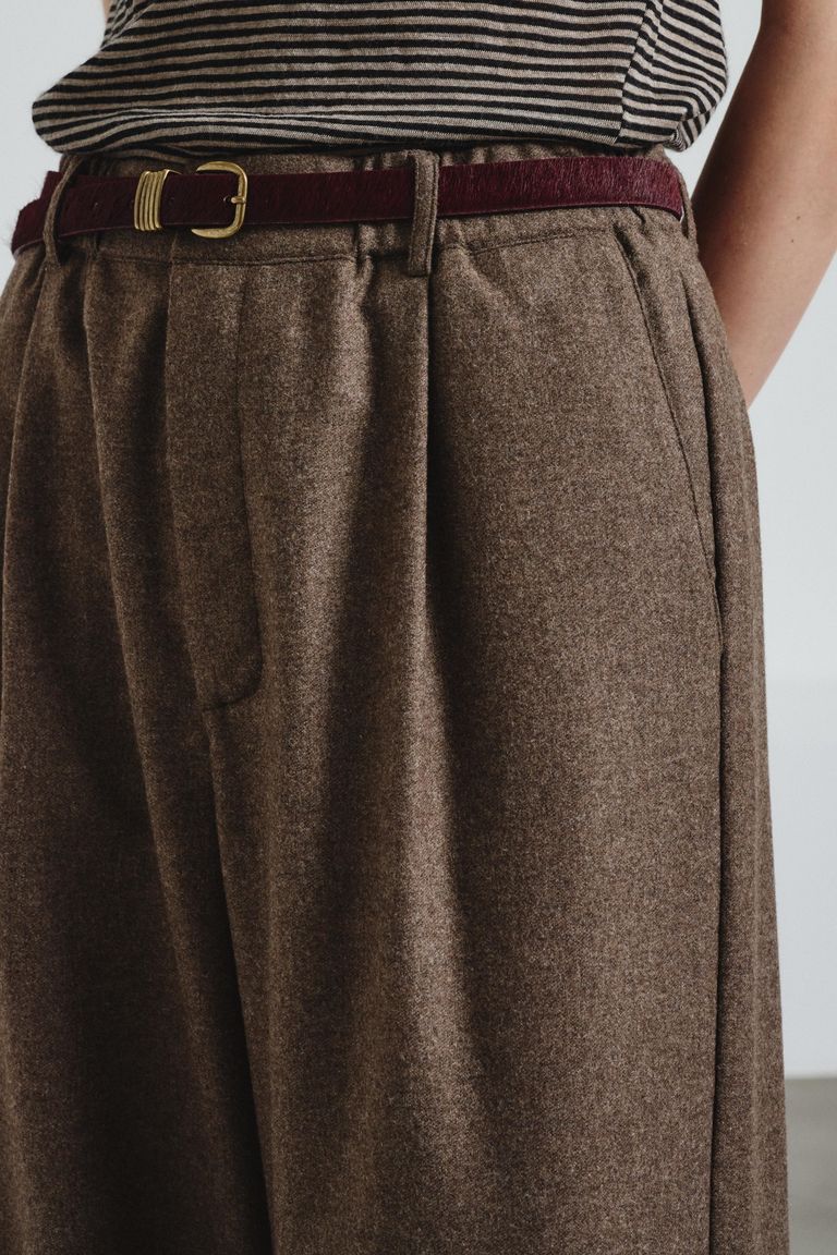 Soft-fit flannel trousers