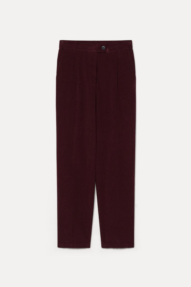 Trousers in fine-wale corduroy