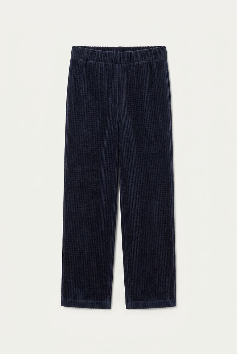 Pantalon de jogging en velours côtelé bleu foncé