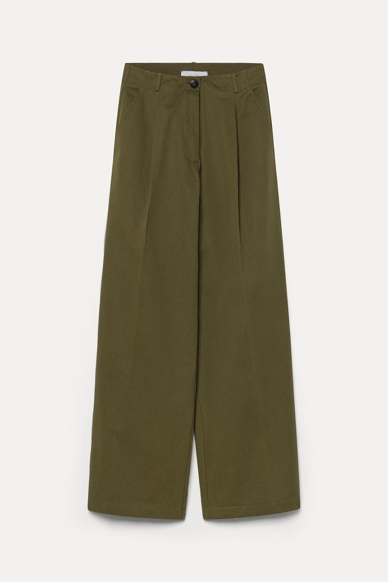 Pantalone ampio in drill di cotone