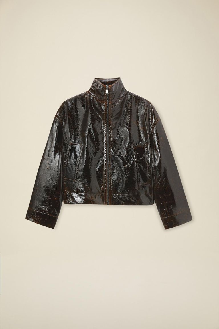 Giubbino in vinile lucido