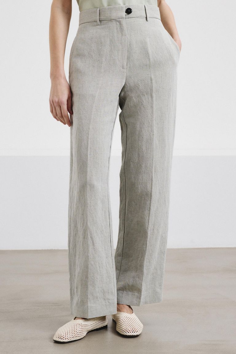 Pantalone in tela fiammata