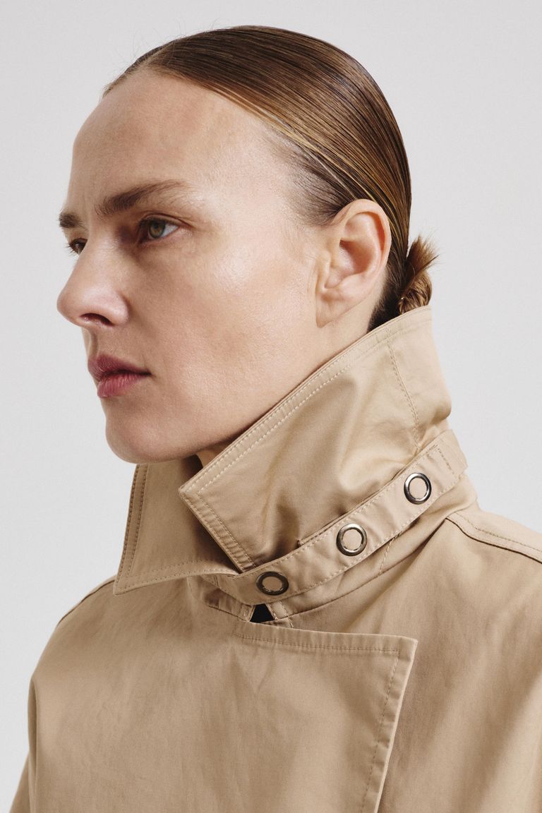 Coated cotton drill coat