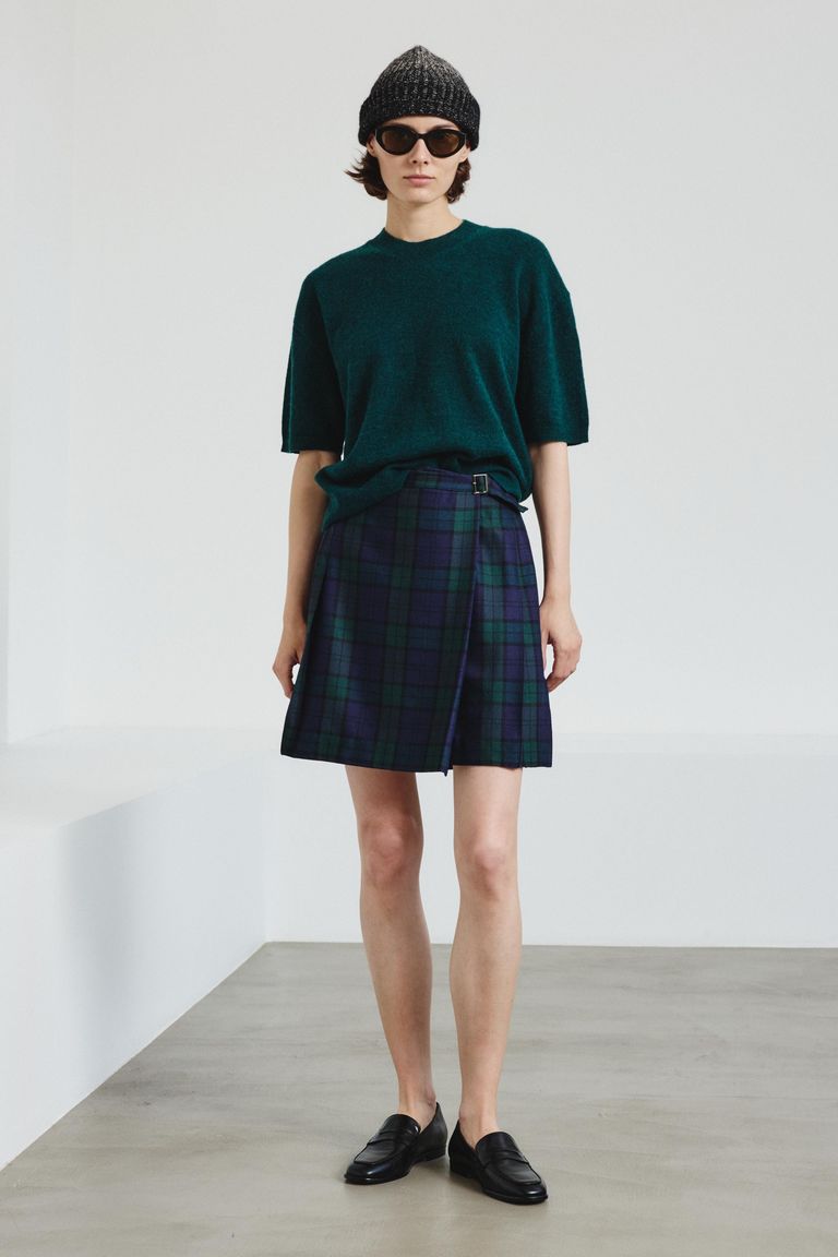 T-shirt in maglia rasata di alpaca