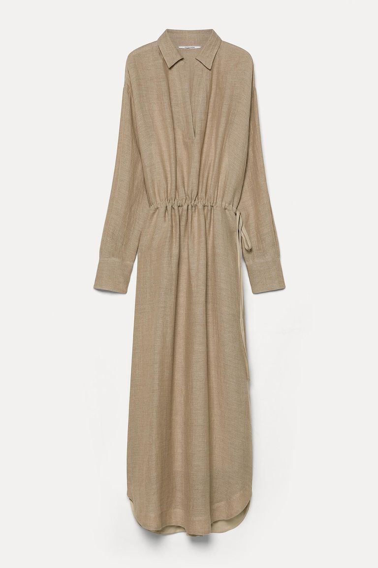 Linen and cotton gauze dress