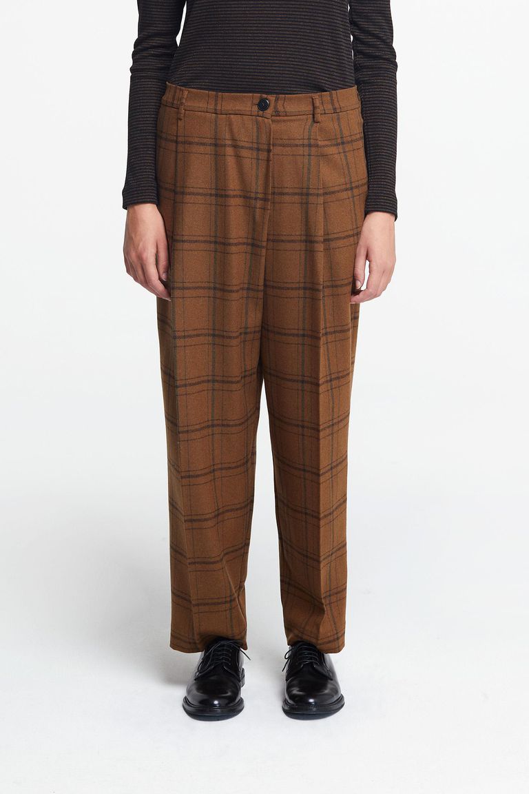 ASOS DESIGN super skinny wedding suit trousers in brown micro check |  £15.00 | Grazia