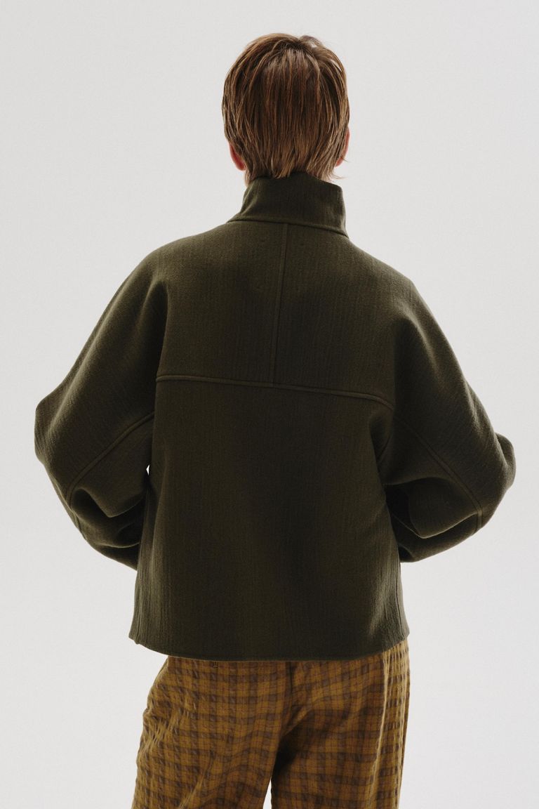 Veste en drap de laine et cachemire