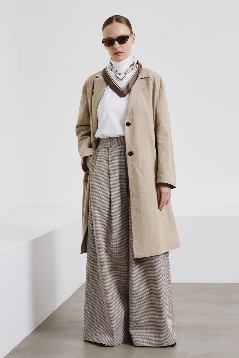 Linen and cotton panama coat