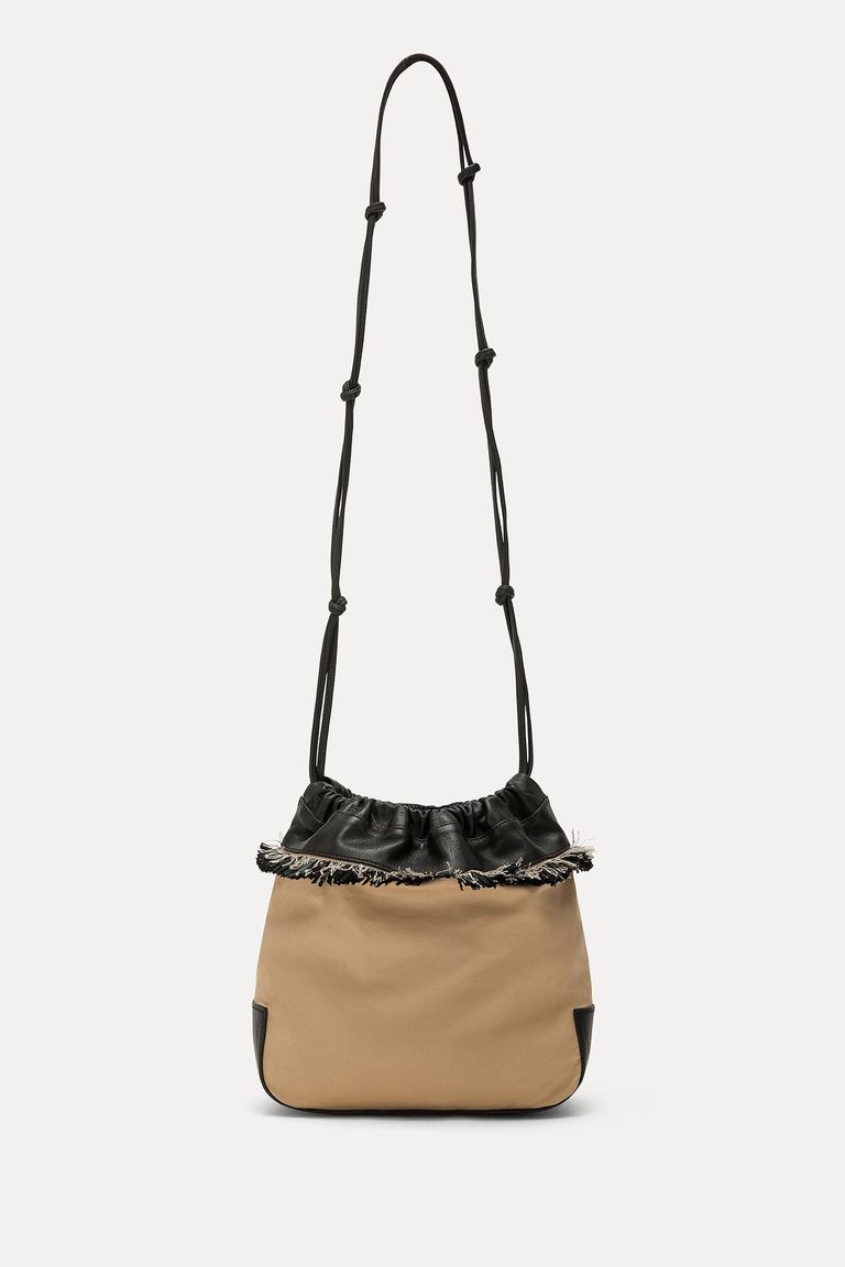Bucket bag in cotton drill
