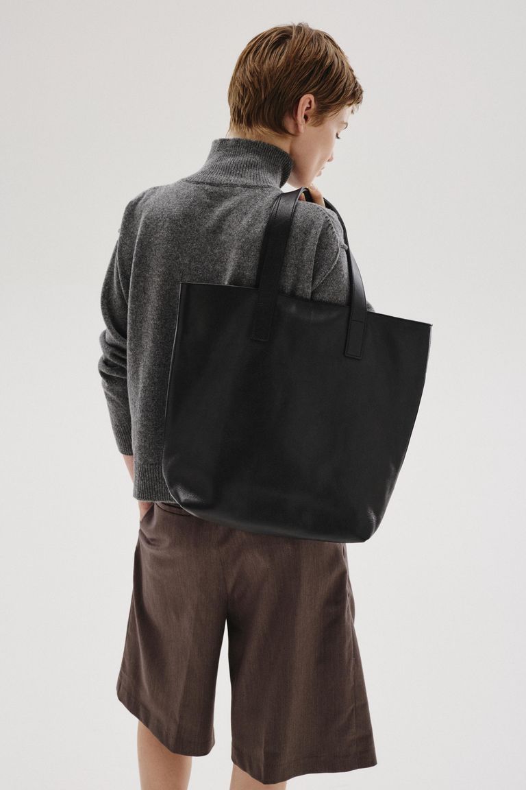 Sac en cuir noir
