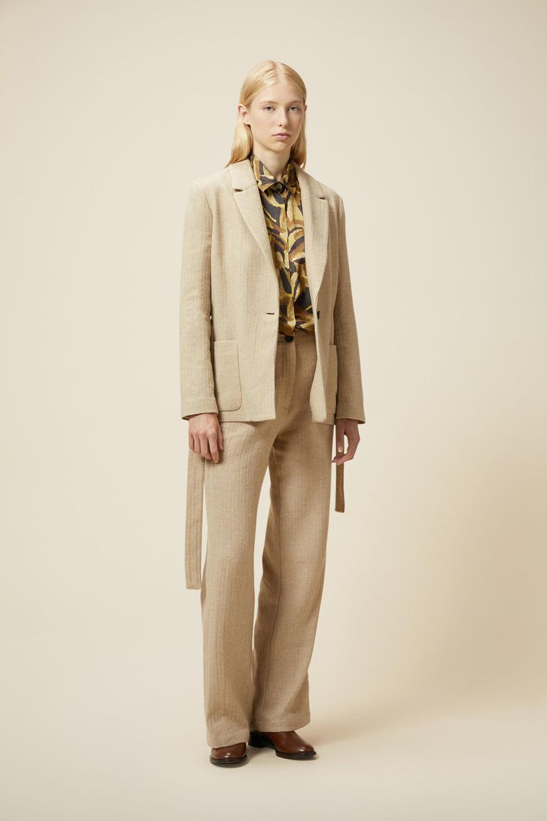 Printed shirt with drawstring