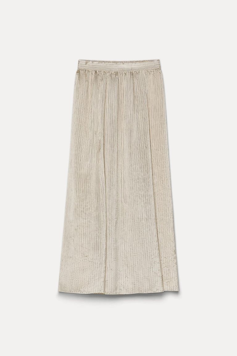 Gonna in shantung rigato