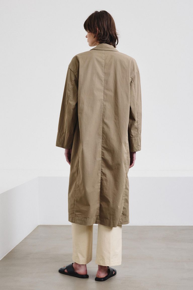 Cotton gabardine coat