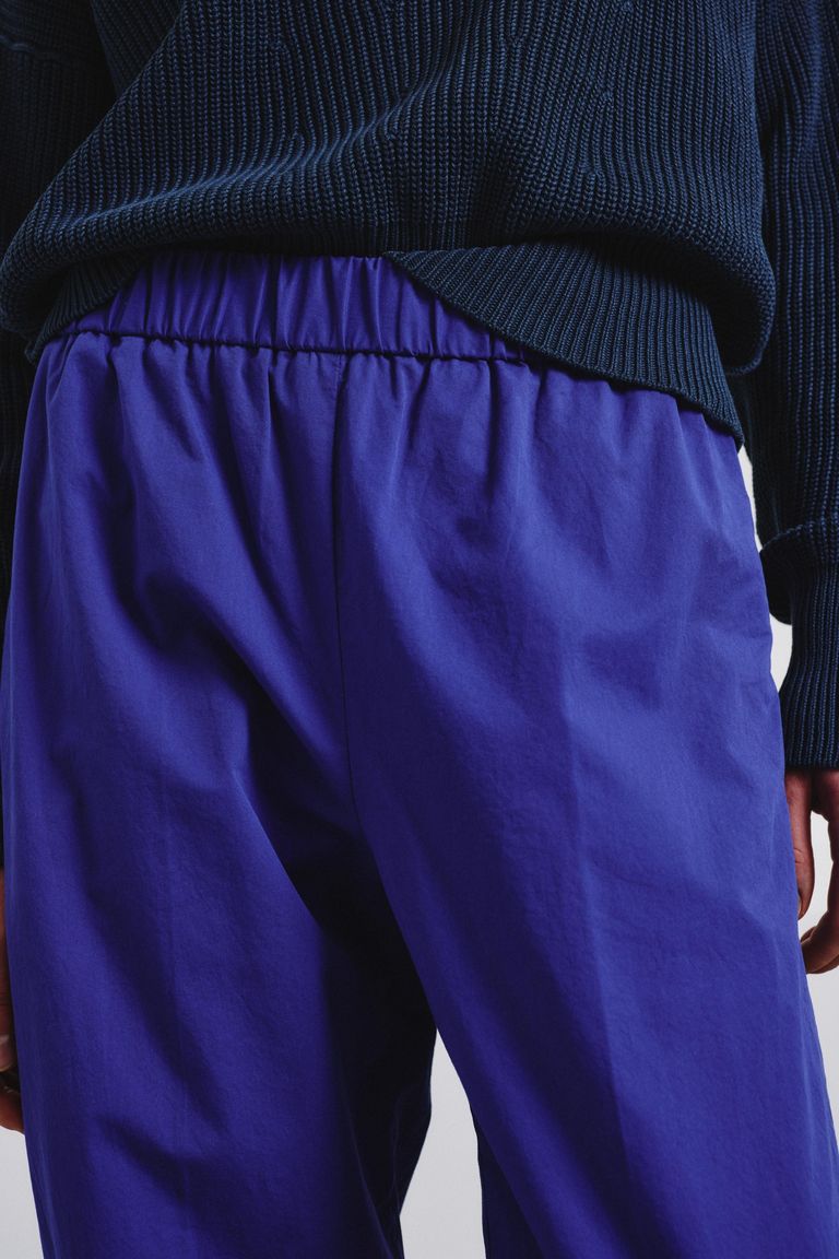 Cotton gabardine jogging trousers