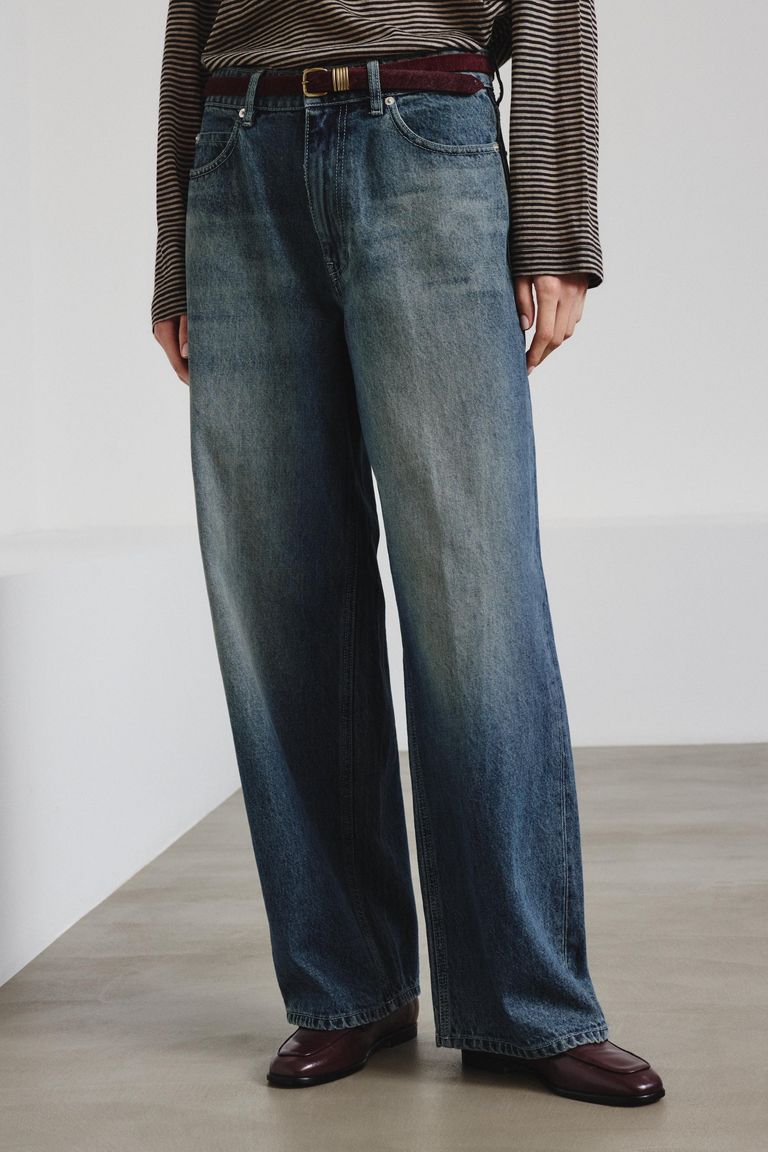 Five-pocket denim trousers