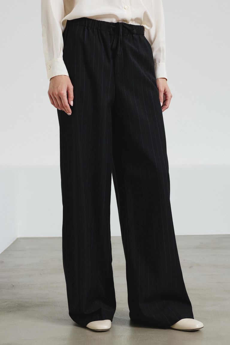 Pinstriped trousers