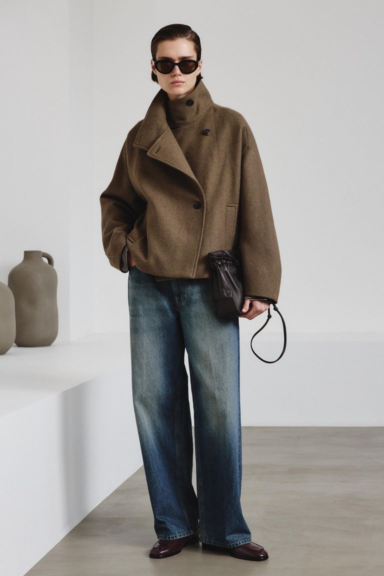 Felted wool cloth peacoat