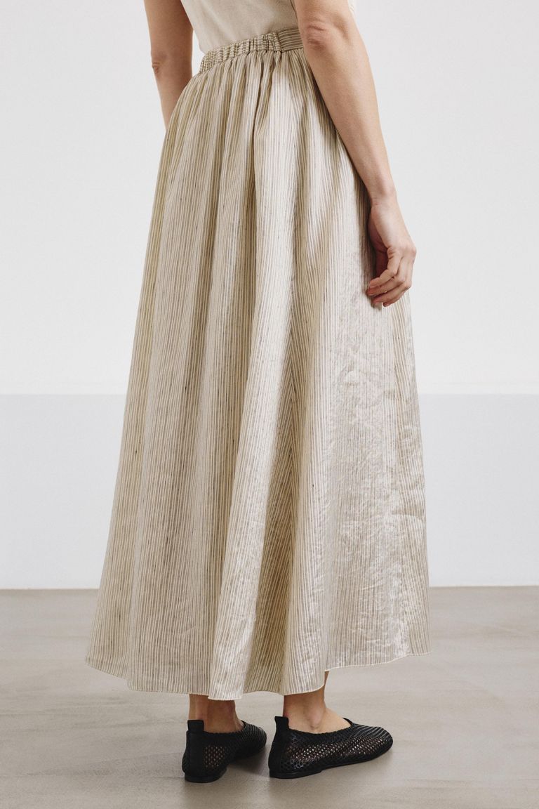 Gonna in shantung rigato