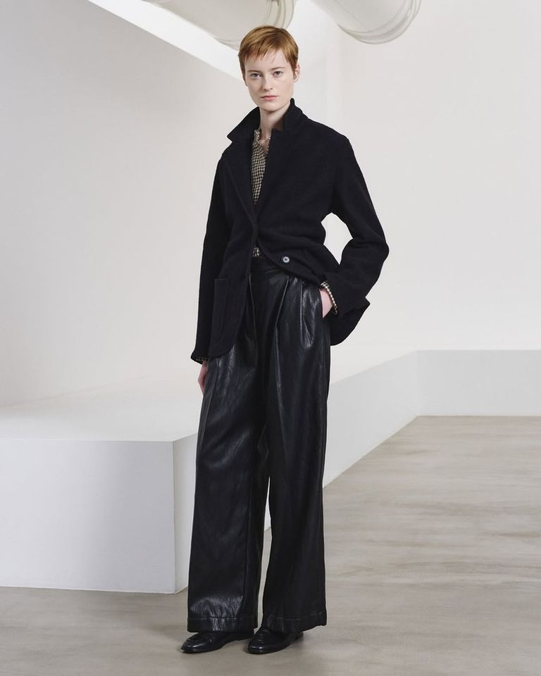 Soft to the touch, fluid in movement.

Wide-leg faux leather trousers available in boutique at 26 rue Saint Sulpice, Paris and online at pomandere.com

#POMANDÈRE #FW26
