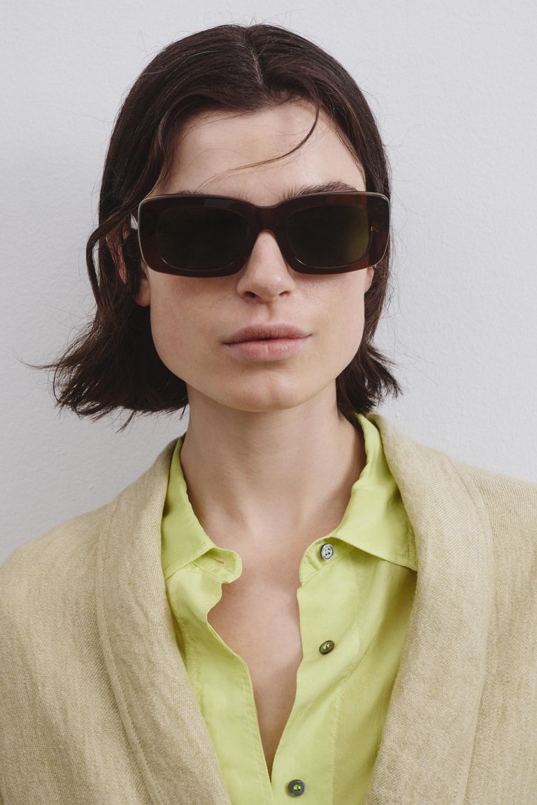 Lunettes de soleil "Spicy" en acétate couleur café