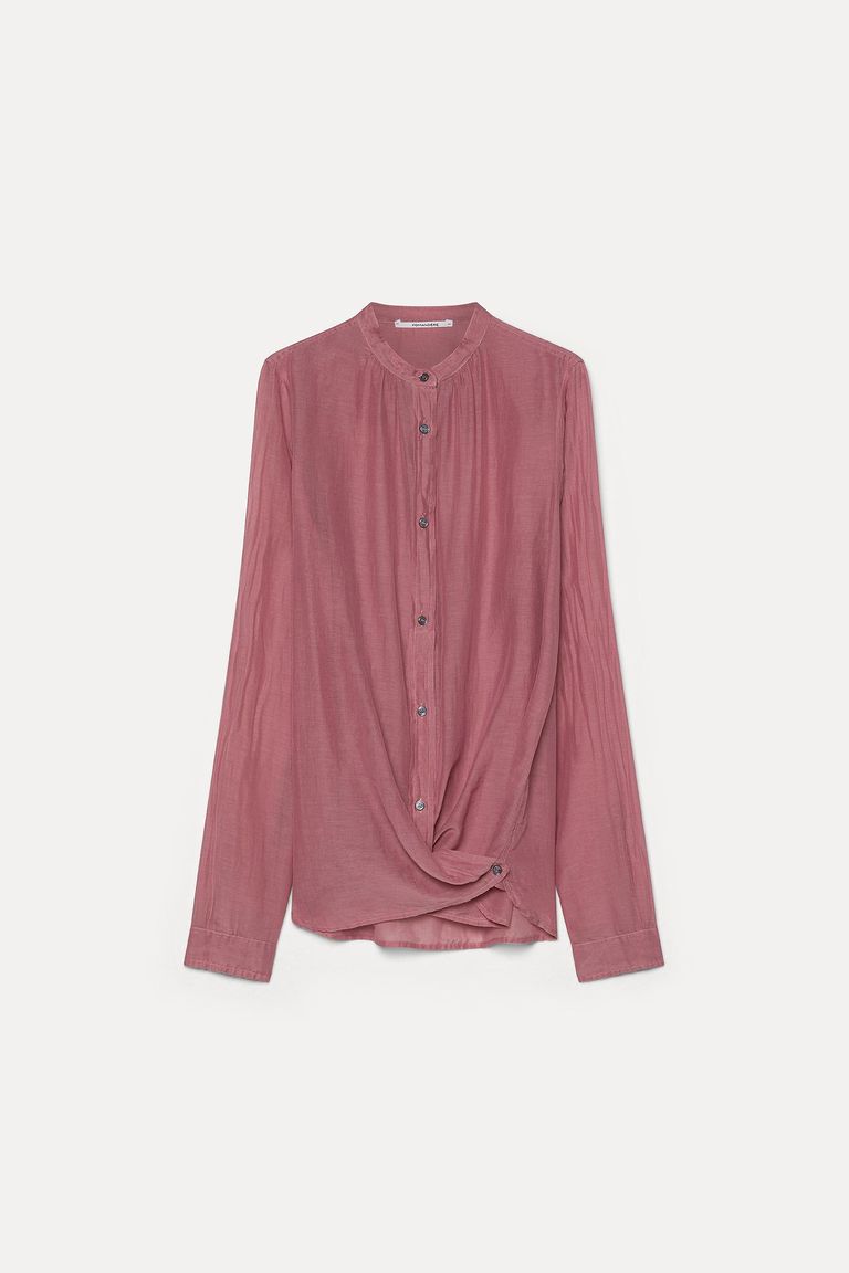 Cotton and silk muslin shirt
