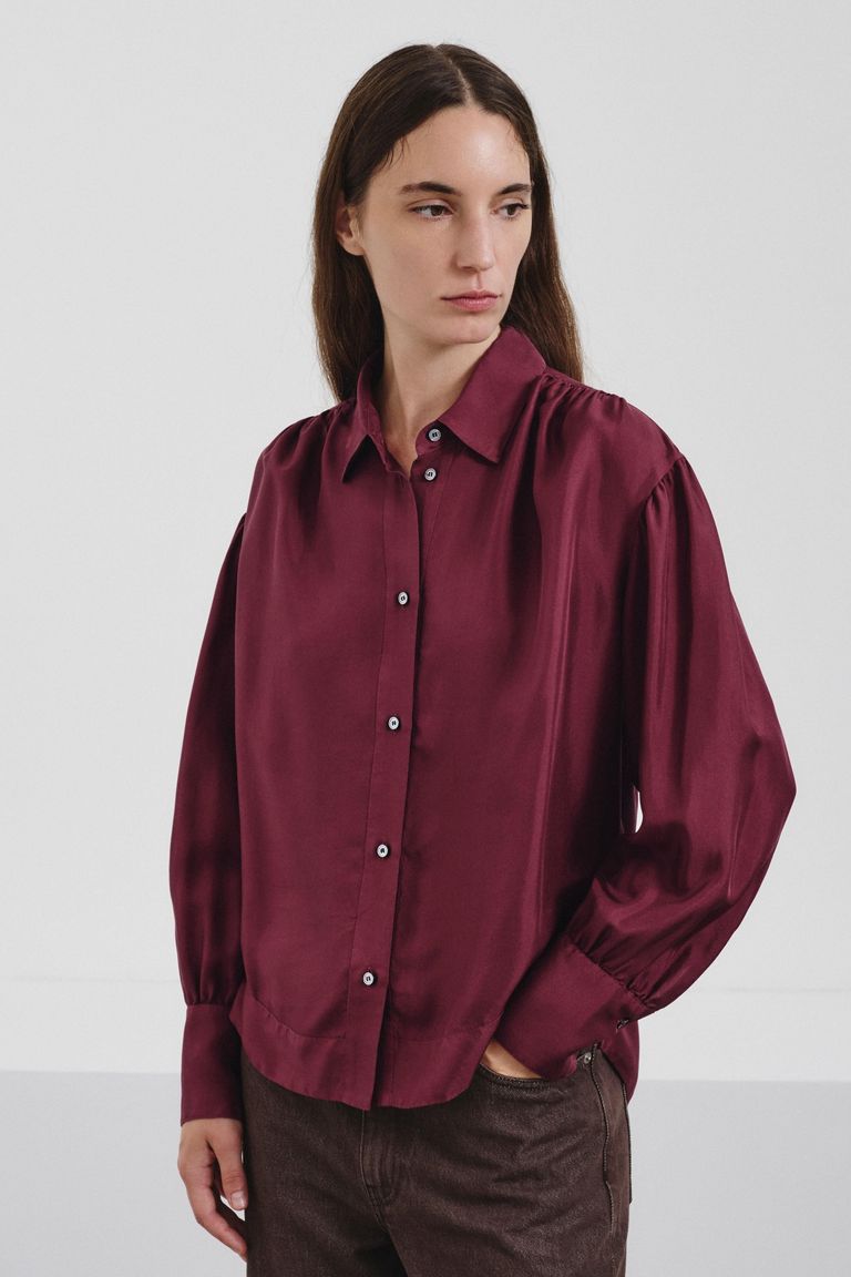 Silk twill shirt